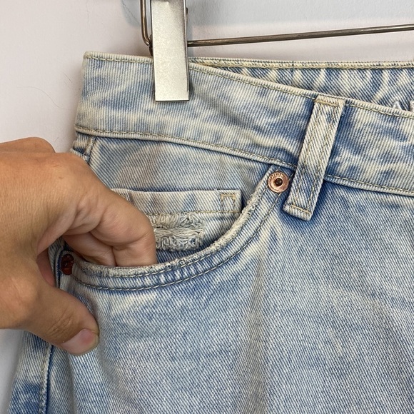 Aeropostale • high rise, wide leg destroyed denim jeans - Picture 6 of 14